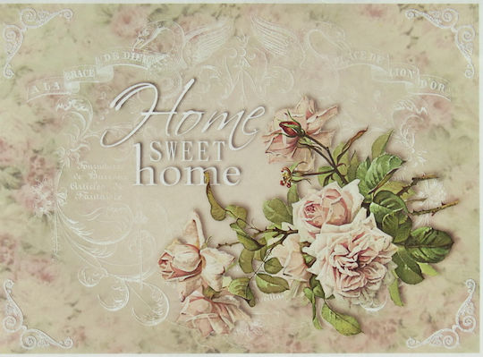 Rice Paper A4 40gr Home Sweet Home Rose 3 R721