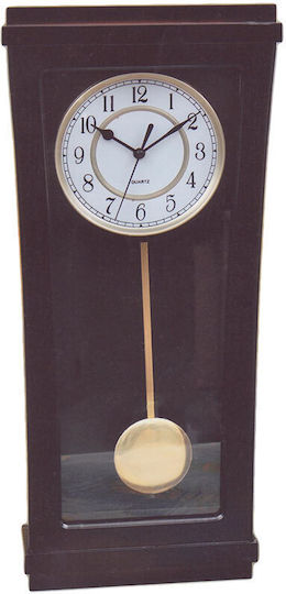 ForHome Ceas de Perete Lemn Cu pendul Maro 27x14cm