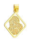 Dio Jewellery Lab Pendant Kids Talisman with Chain with the Virgin Mary 40cm made of Silver FY7