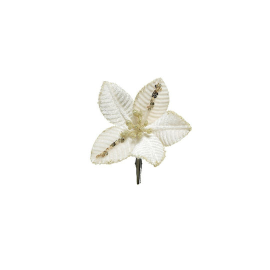 Kaemingk Christmas Fabric Decorative Flower 10cm