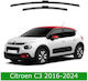 Front Wiper Blade Set Citroen C3 2016-2024 650mm 400mm Bosch Aerotwin 3398000116 26" & 16" 2 Pieces