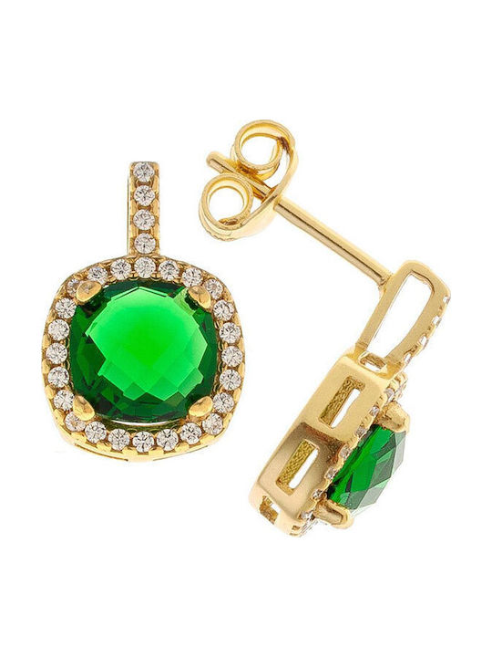 Arteon Earrings made of Silver Gold Plated with Stones