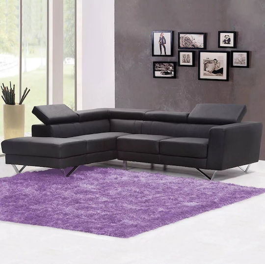 Strado Purpleflower Rectangular Shaggy Rug Light Purple 120x170cm