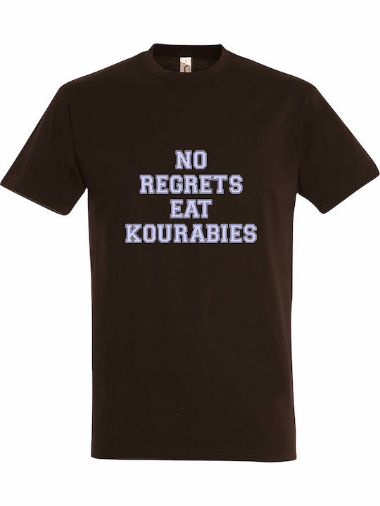 T-Shirt Unisex "Keine Reue Iss Kourabies Griechische Weihnachten" Schokolade