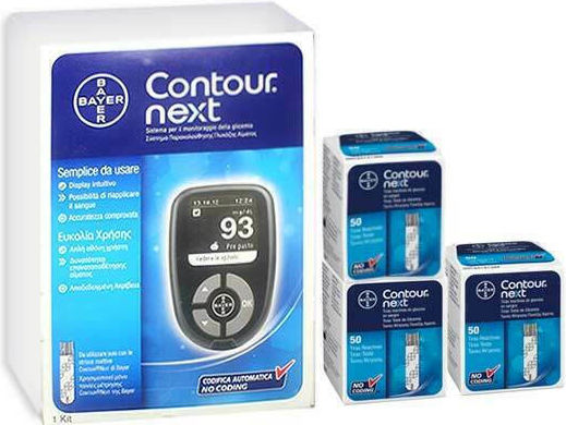 Bayer Contour Next Μετρητής Σακχάρου 150τμχ & 150 ταινίες