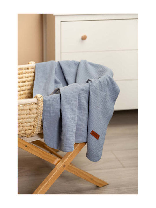Sensillo Decke Wickeltücher für Kinderzimmer Hellblau 75x100cm