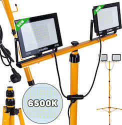 Led Projector 2 X 50 W Telescopic Tripod Cool White 6500 K Keltin K02053