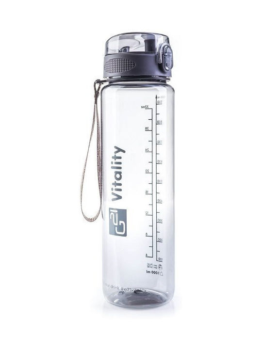 G21 Water Bottle Plastic 1000ml Gray