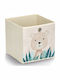 Zeller Kinder Aufbewahrungsbox aus Stoff Beige 28x28x28cm 1Stück