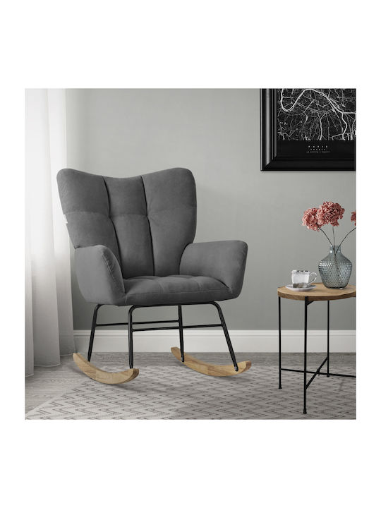 Rocking Armchair Dark Grey 69x95x88cm