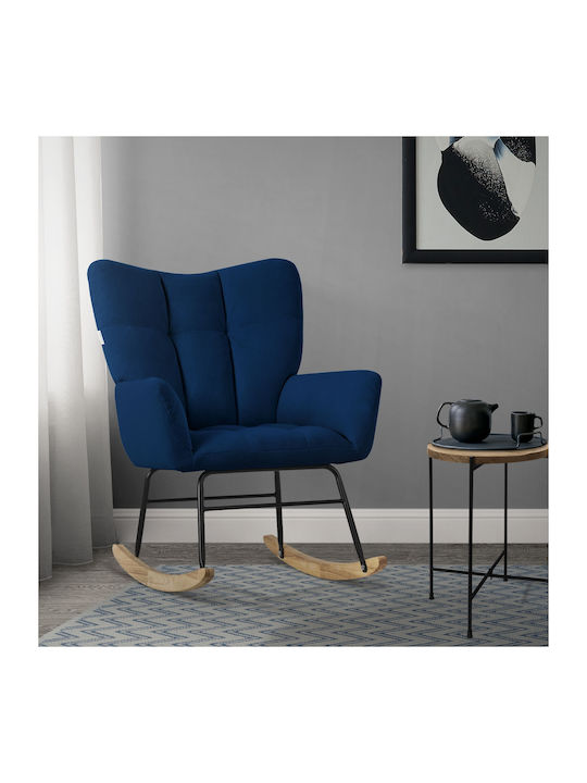 Rocking Armchair Dark Blue 69x95x88cm