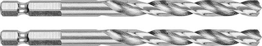 Graphite Satz 2 Bohrer mit Sechskantschaft für Metall