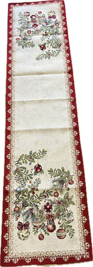 Χριστουγεννιάτικη Τραβέρσα Joy Silver 1335fn 47x140cm Στόφα Vassiliadis