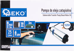 Submersible Electric Pump Fuel Transfer 12 V 52 Mm 3 M Cable Geko G00956