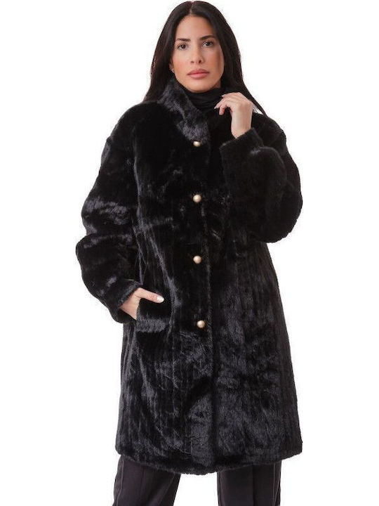 Silia D Women's Short Fur Black