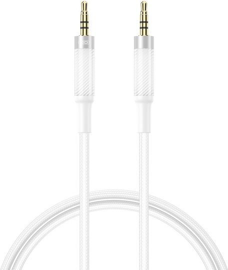 XO 3.5mm Jack Cable Male - 3.5mm Male White 1m