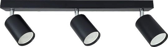 Masterled Light fixture Triple Spot in Black Color