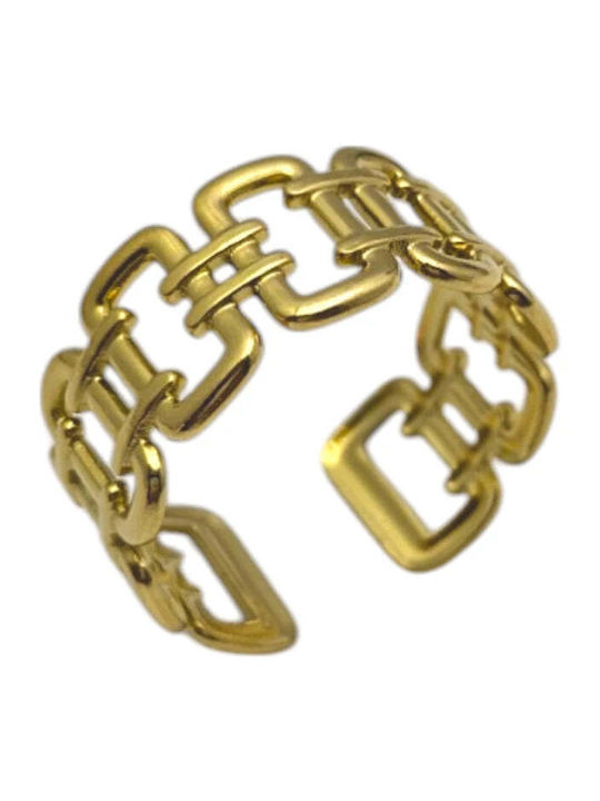 Charmy Ring made of Steel Gold Plated