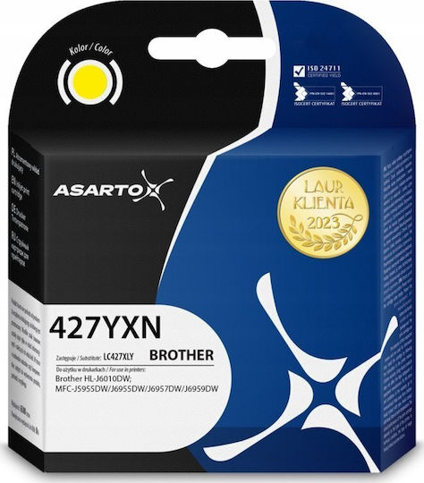 Asarto Съвместимо Мастило За Принтер InkJet Brother LC427XLY 5000 Страници Жълто 1 Брой