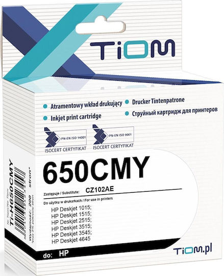 Tiom Compatible Inkjet Printer Ink HP CZ102AE 8ml Cyan 1pcs