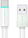 Usams USB 2.0 Kabel USB-C männlich - USB-A 18W Weiß 1m (SJ732USB02)