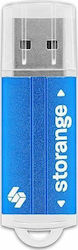 Storange Μνήμη Αποθήκευσης Pendrive Stornge 64GB USB 2.0 Μπλε