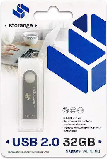 Storange Pendrive Stornge Storage Memory 32GB USB 2.0 Stick Silver