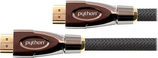 Python Συνδέσεις HDMI 2.0 Premium High Speed 4K 60Hz HDR Cable HDMI male - HDMI male 5m Μαύρο
