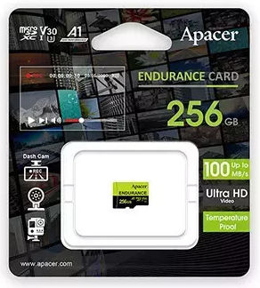 Apacer microSDXC 256GB U3 V30 A1 UHS-I 100MB/s με αντάπτορα