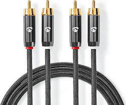 Nedis Profigold 2x RCA De Sex Masculin - 2x RCA De Sex Masculin
