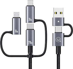 Usams Mehrere Anschlusskabel USB zu Typ-C / Micro-USB Kabel 2m SJ737