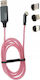 LED / Magnetisch USB zu Typ-C,TC-TC Kabel 3.1A Rot 1.2m