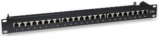 Patch Panel Shielded για Rack 1U 19" 24 Θυρών cat5e / cat6a
