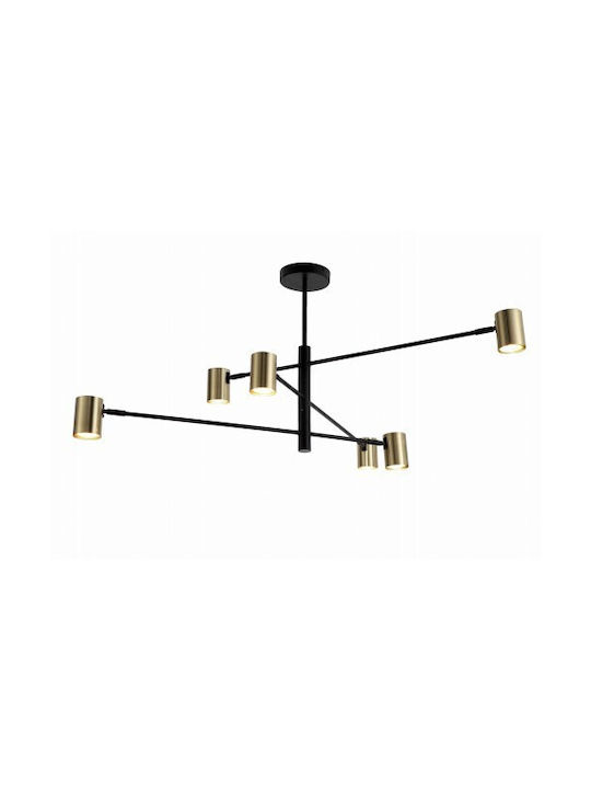 Light Prestige Deckenleuchte montieren 80cm Gold mit Lampenbirnensockel GU10