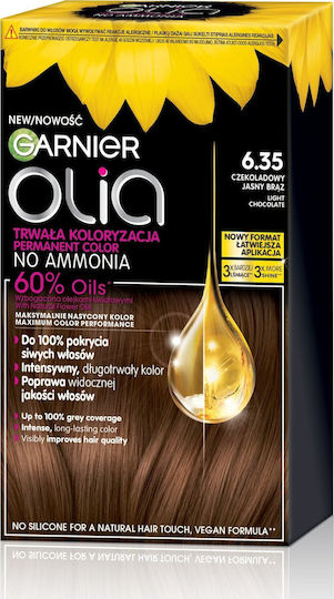 Olia Haarfarbe Ohne Ammoniak 6.35 Helles Schokoladenbraun 174 ml 60 g