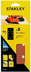 Stanley Simple Sanding Sheet with Holes 93x190mm Set 5pcs