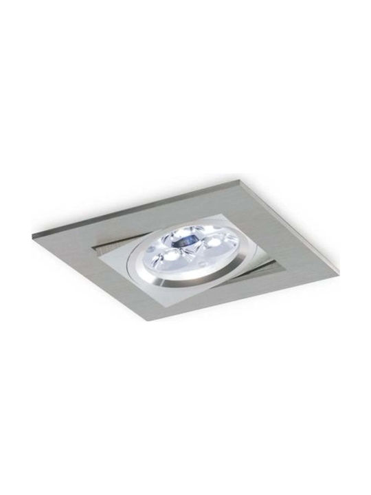 Metalic Cadru pentru Spoturi GU5.3 9.2x9.2cm. 1buc