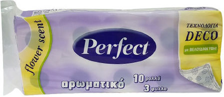 Perfect Χαρτί Υγείας 10 Ρολά 3 Φύλλων (90gr/Ρολό)