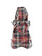 Ferribiella Favola Red Waterproof Dog Coat with Hood with 60cm Back Length