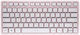 Cherry KW 7100 MINI Fără fir Bluetooth Doar tastatura Engleză US Roz