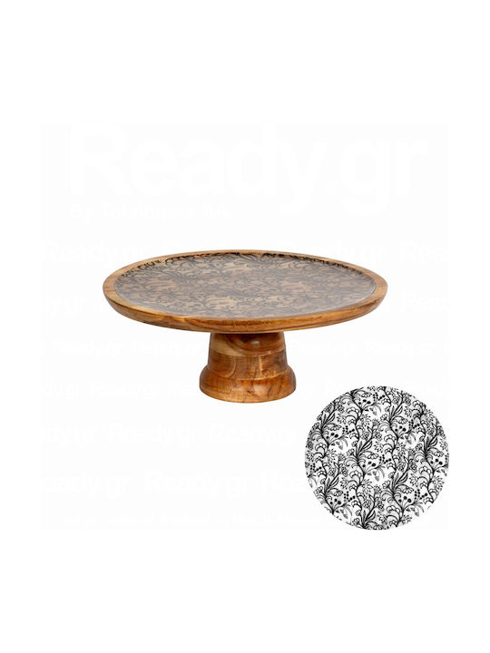 Cake Stand Brown 32x32x5cm