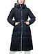 Women's Puffer Jacket for Winter with Hood Black