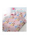 My Home Luxury Set Kids Duvet Cover Single with Pillowcase Cotton Pink 160x240cm