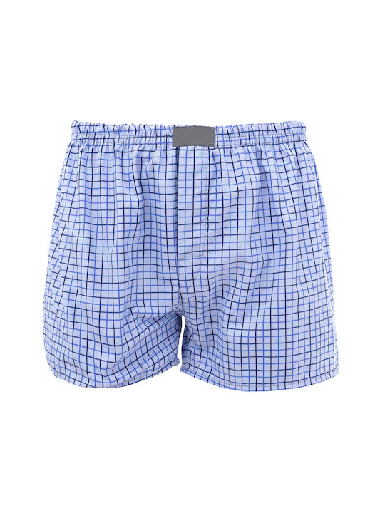 Men's Boxer Blue Checkered