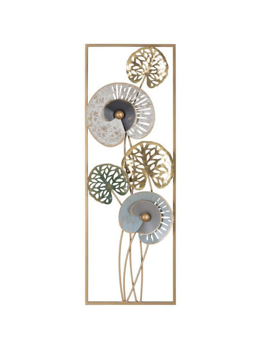 Mauro F Multicolour Wall Decor Made of Metallic 90x5.5x31.2cm