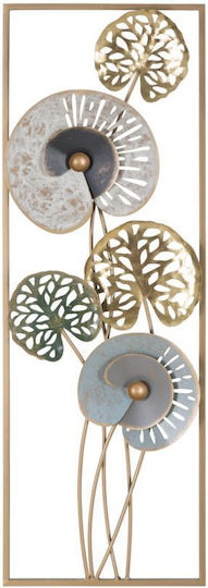 Mauro F Multicolour Wall Decor Made of Metallic 90x5.5x31.2cm
