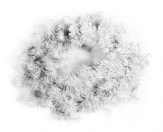 Coroniță Decorativă de Crăciun Albă 60cm