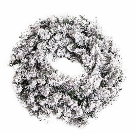Christmas Decorative Flocked Wreath 60cm
