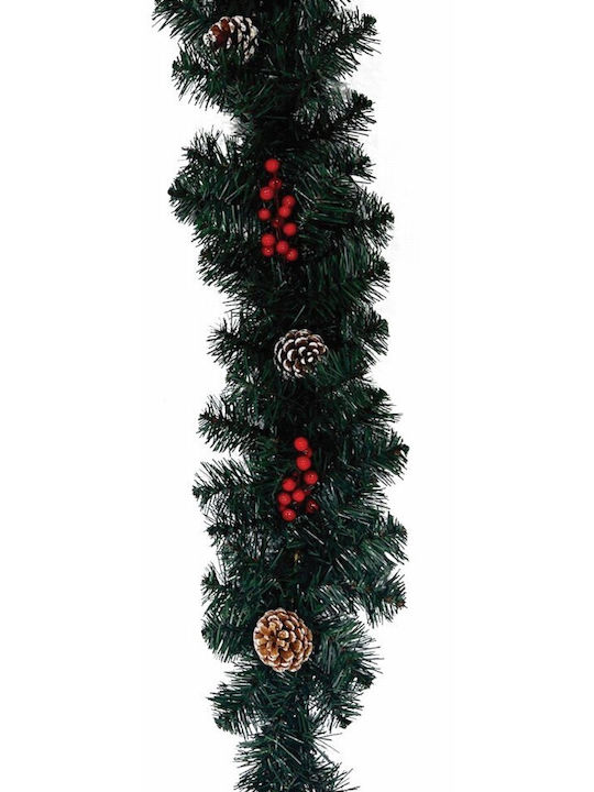 Christmas Decorative Garland Pinecones Berries 2.7m