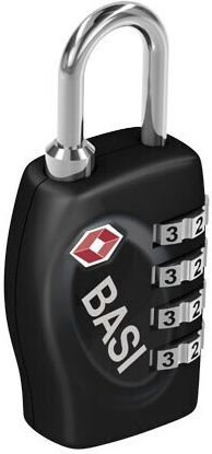 Basi Aluminum Padlock Brass Combination 30mm Black 1pcs